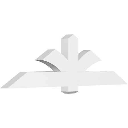 Ekena Millwork Redmond Architectural Grade PVC Gable Bracket, 72"W x 21"H x 4"D x 6"F, 7/12 Pitch GBP072X21X0406RED00